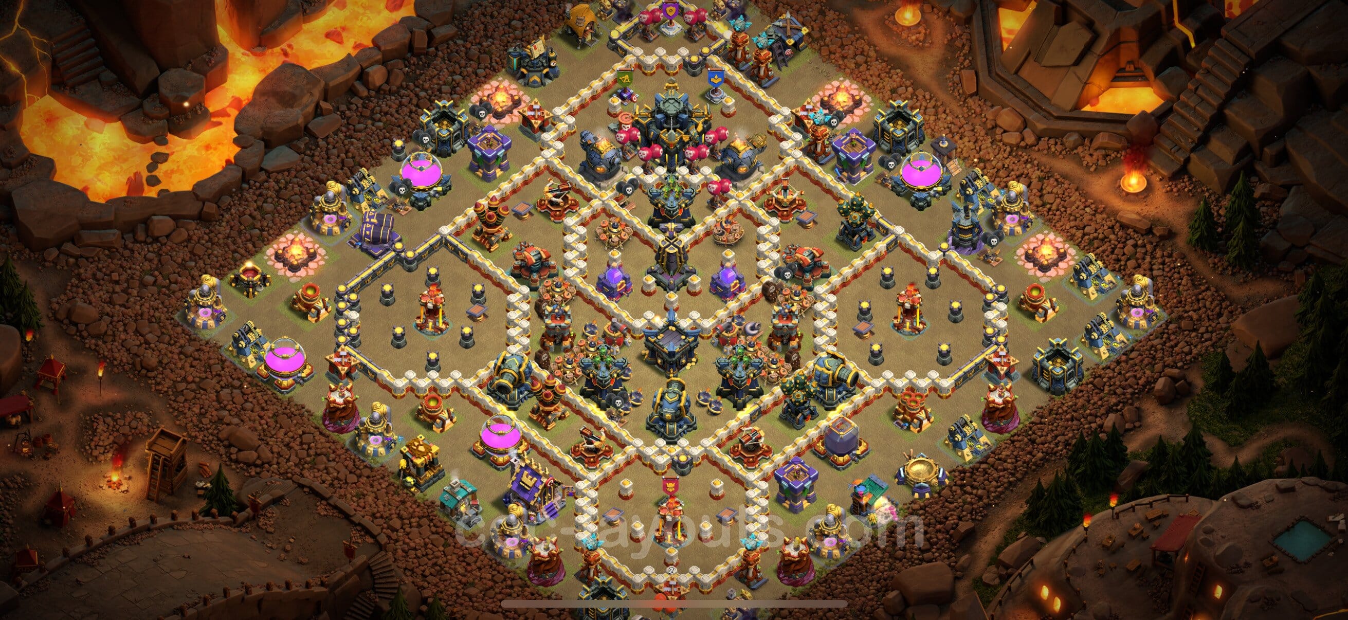 TH17 War Layout 32 - base layout with copy link for Clash of Clans 2026