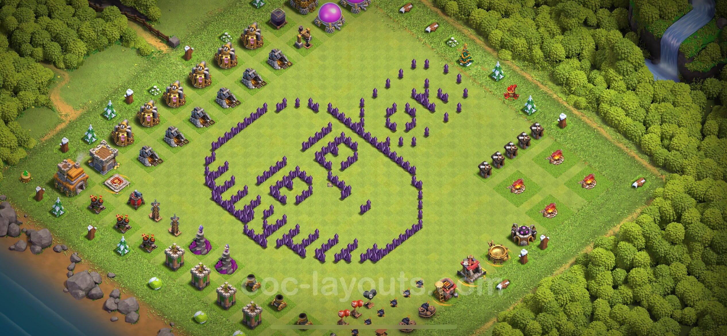 TH7 Farming Layout 12 - base layout with copy link for Clash of Clans 2026